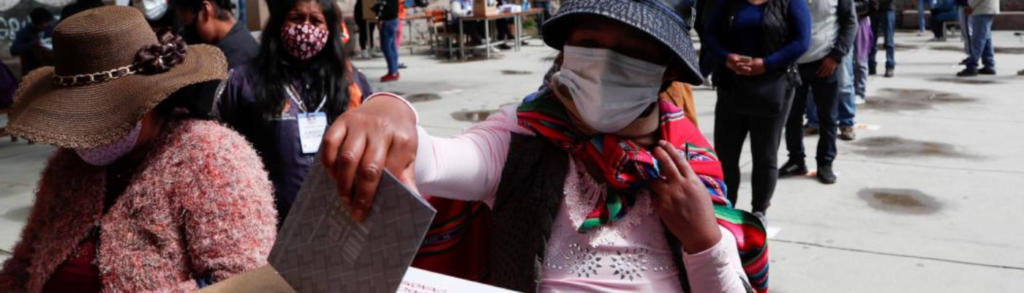 Imagen: Bolivia: Elecciones en pandemia. Fuente: Diario La Voz.